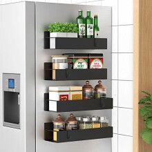 4-Pack Magnetic Spice Rack – Rustproof, Heavy-Duty,