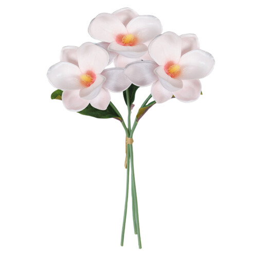 Flori artificiale de magnolie, PU realiste, set de 3 1
