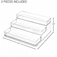3-Tier Clear Spice Rack Organizer, Set of 2
