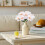 Flori artificiale de magnolie, PU realiste, set de 3 4