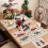 Kersttafelloper en placemats set – Polyester, 1