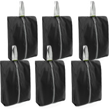Nylon Shoe Travel Bags with Zipper, 6-Pack