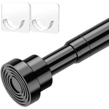 Asta per tende a tensione a molla nera, lunghezza 33-56 pollici (5/8 di pollice)