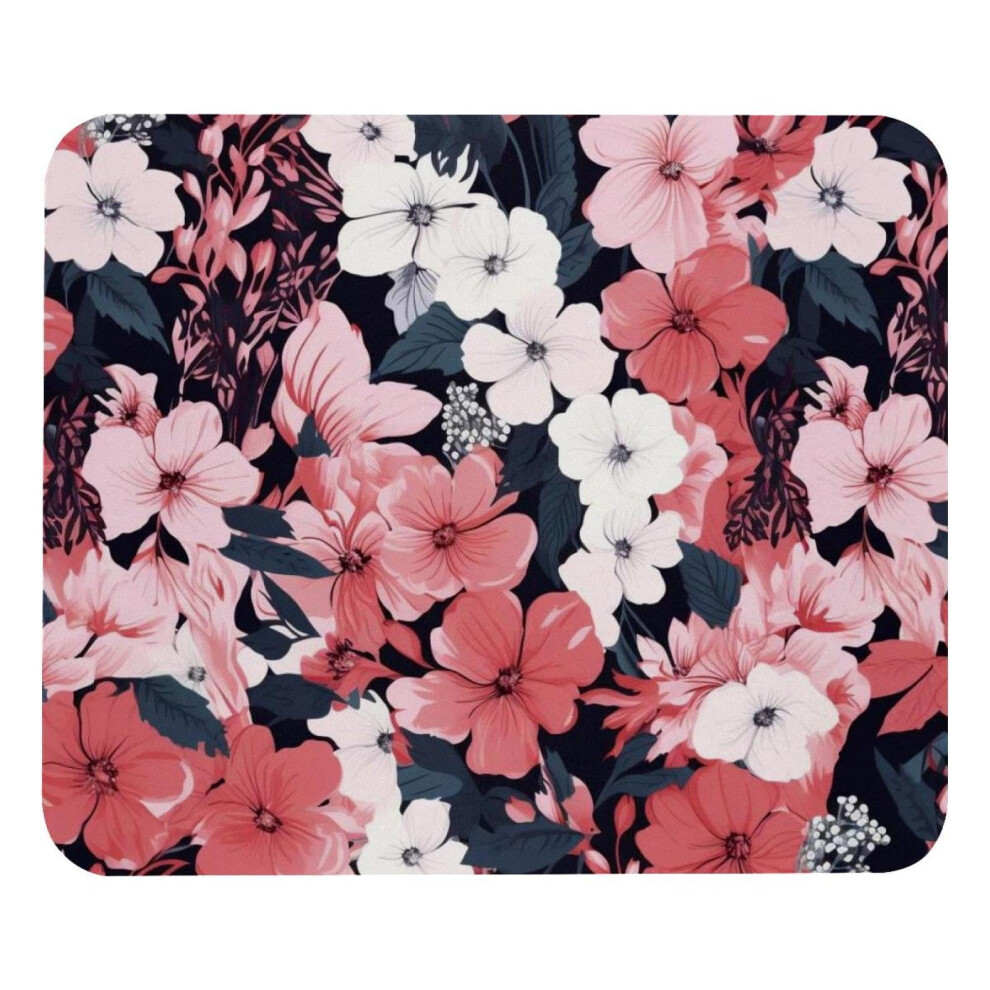 Floral Mouse Pad With Rubber Base 20X23cm 9152228877443