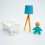 Mini Doll Crib and Floor Lamp Set – Assorted Colours 1