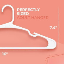 Plastic Clothes Hangers – Space-Saving, Non-Slip, 100 Pack