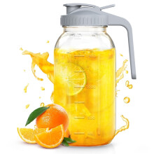 Brocca in vetro Mason Jar da 64 once con beccuccio versatore e