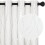 White Thermal Blackout Curtains with Silver Wave Print, 1