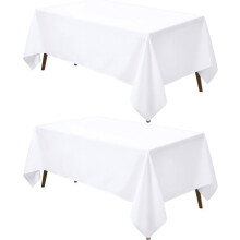 Rectangle Tablecloth 60x102 in White Polyester