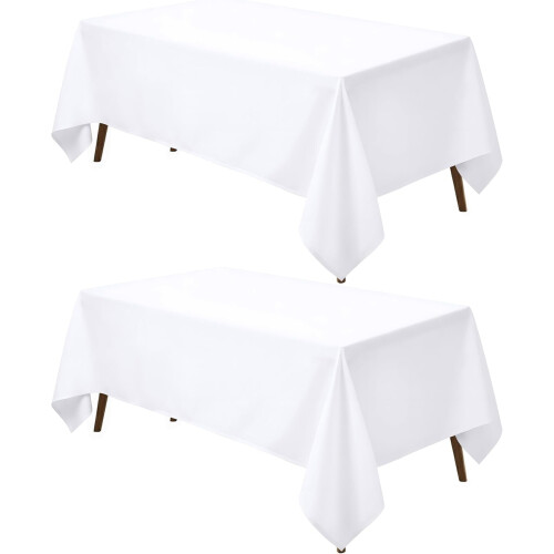 Rectangle Tablecloth 60x102 in White Polyester