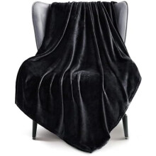 Coperta in pile extra large 50x70 pollici nera 300 GSM