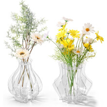 2-Pack Acrylic Puzzle Flower Vase Set