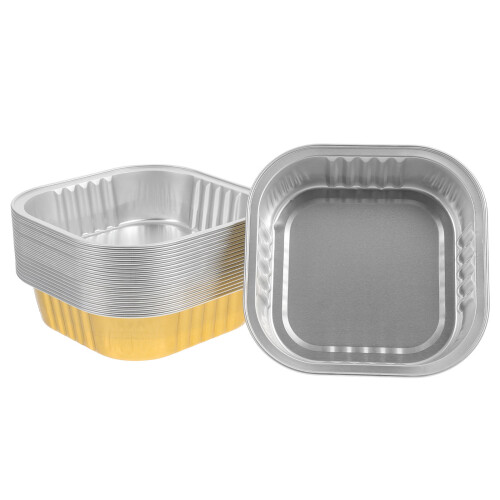 100Stk Aluminium Backschalen Multicolor Praktische Ofenbehälter 2