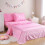 Gradient Pink Moon Stars Kids Sheet Set Full Size, 4 Piece Space Theme Microfiber Sheets Deep Pocket 6