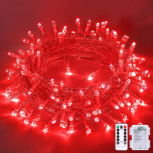 100-LED Warm White Battery Fairy Lights 33ft, 8 Modes,