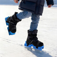 Verstellbare Eislaufschuhe für Kleinkinder mit Doppelkufen für Anfänger, Eishockey-Schlittschuhe für Kleinkinder, Riemenverschluss