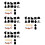 4Sets DIY Kerst Scratchcards Zwart Hout Feest Versiering 9