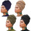 4-Piece Women's Solid Colour Turban Scarf Set 1
