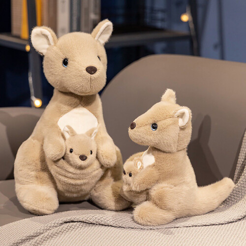 Kangaroo Plush Toy Realistic Soft Stuffed Animal 1 Piece 1