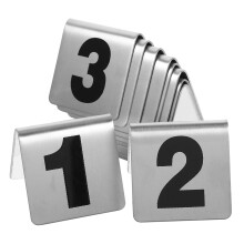 Números de mesa de acero inoxidable de doble cara (10 unidades)