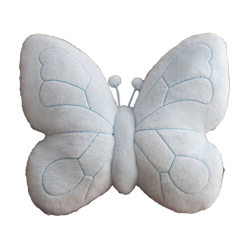 Butterfly Throw Pillow – Blue Polyester Cushion 1