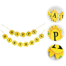 Sunflower Happy Birthday Banner Paper Set