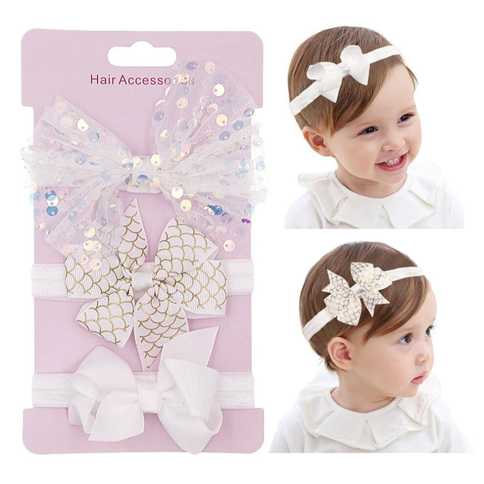 Baby girl chiffon flower headband elastic hair bow