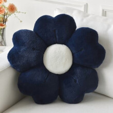 Dekoratives Kissen „Gänseblümchen“, Marineblau, 50 cm