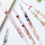 Glaskalligrafipen med tørret blomsterdesign – 18 cm 4