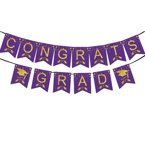Graduation Banner & Doctor's Cap Decor Set