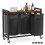 3-Compartment Laundry Hamper with Shelf and Wheels 1