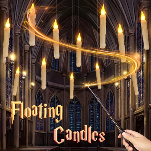 Floating LED Candles with Remote Control, 12-Pack