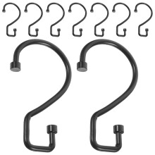 Ganci per tende in ferro nero – Confezione da 12