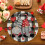 Round Heart-Shaped Placemat 14 in Multicolour Linen 1
