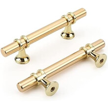 Cabinet Handles and Knobs Gold 3-inch Center 10 Pack
