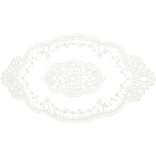 Beige Oval Crochet Lace Doilies – 2 Pack, French Style,