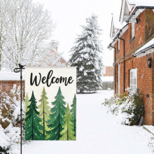 Christmas Garden Flag, Double-Sided Winter Design, 30x45cm