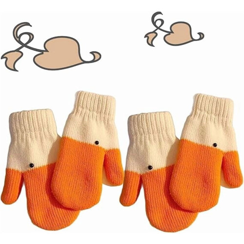 Πλεκτά γάντια Silly Goose με σχέδιο κεφαλής πάπιας 2 τεμάχια