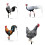 Garden Animal Statue Decor Set – Plastic, Modern Style 1