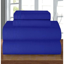 Microfiber Full Sheet Set 4-Piece Royal Blue