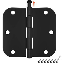 Charnières de porte noir mat 8,9 x 8,9 cm (lot de 6)