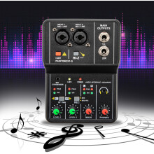 2-Channel Audio Mixer with 48V Phantom Power