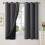Blackout Thermal Curtains with Grommets, White, 2 Panels, 1