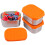 3-Pack Stainless Steel Snack Containers with Silicone Lids, 1
