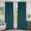 Perdele din catifea verde măsliniu, 132x213 cm, set de 2 1
