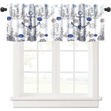Záves s volánmi v štýle polovice storočia, polyester, 54x18 palcov, 1 panel