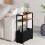 Narrow Side Table with Fabric Basket 18" Wide 1
