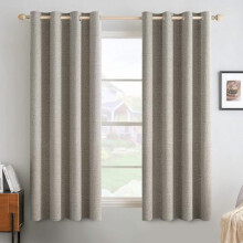 Faux Linen Blackout Curtains 52x96 in (2 Panels)