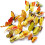 Adesivi murali magnetici 3D a forma di farfalla, colore oro, 24 pezzi 1