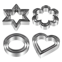 12-teiliges Ausstechformen-Set aus Edelstahl